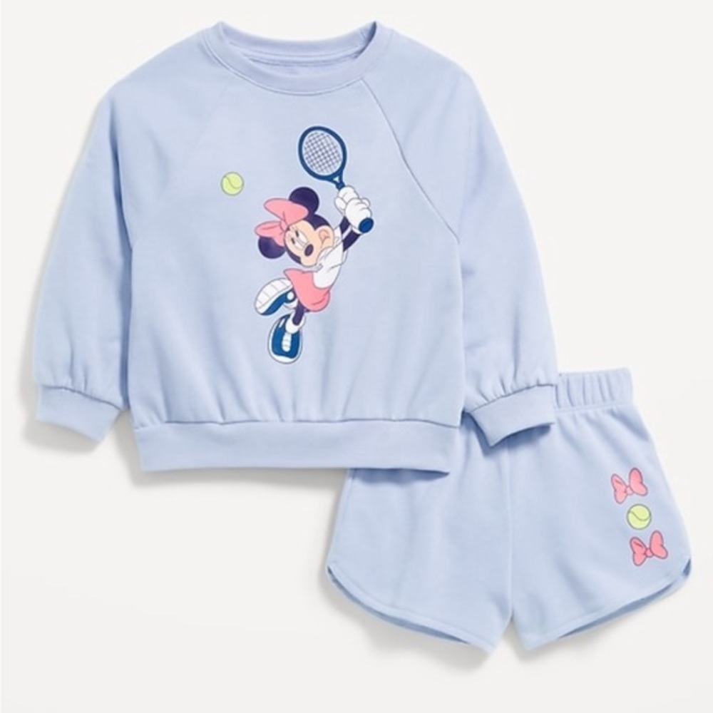 NEW…Disney French Terry Sweatshirt and Short Set